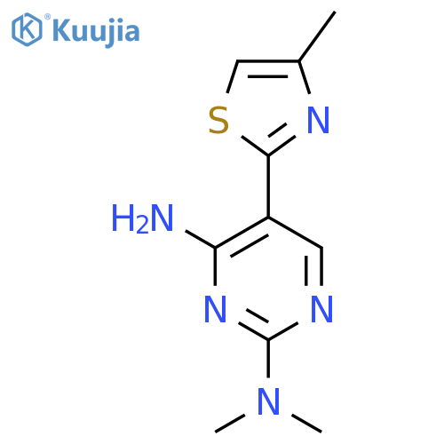 N2,N2-dimethyl-5-(4-methyl-1,3-thiazol-2-yl)pyrimidine-2,4-diamine structure
