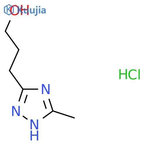 3-(3-methyl-1H-1,2,4-triazol-5-yl)propan-1-ol hydrochloride structure