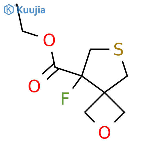 ethyl 8-fluoro-2-oxa-6-thiaspiro3.4octane-8-carboxylate structure