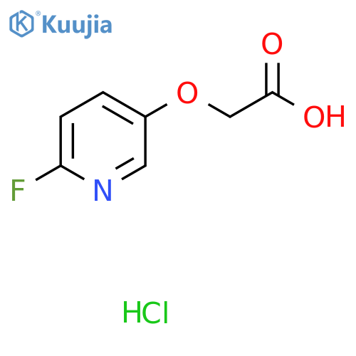 2-(6-fluoropyridin-3-yl)oxyacetic acid hydrochloride structure
