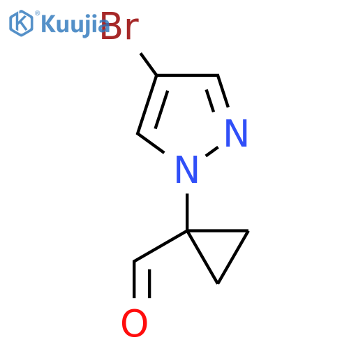 1-(4-Bromopyrazol-1-yl)cyclopropane-1-carbaldehyde structure
