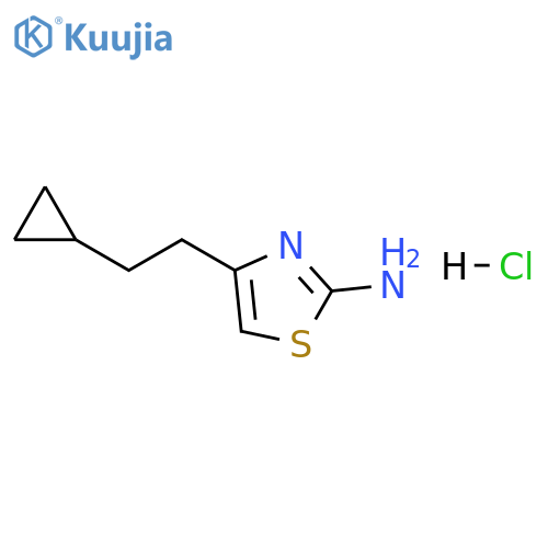 2-Thiazolamine, 4-(2-cyclopropylethyl)-, hydrochloride (1:1) structure