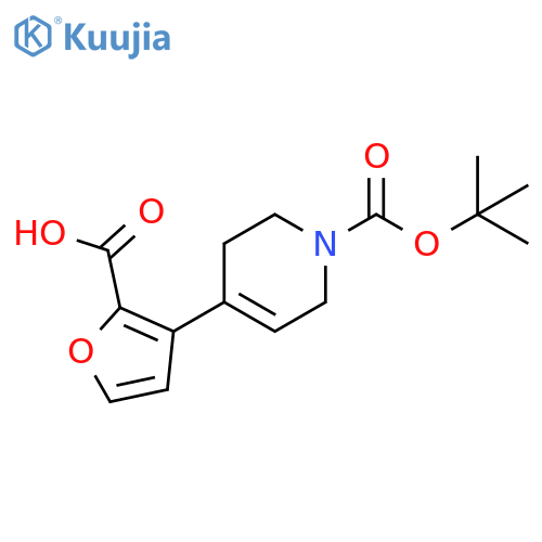 3-{1-(tert-butoxy)carbonyl-1,2,3,6-tetrahydropyridin-4-yl}furan-2-carboxylic acid structure