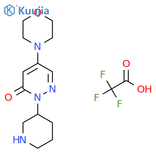 5-(morpholin-4-yl)-2-(piperidin-3-yl)-2,3-dihydropyridazin-3-one, trifluoroacetic acid structure