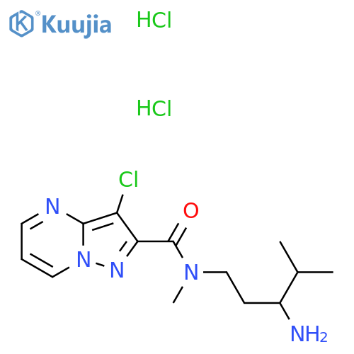N-(3-amino-4-methylpentyl)-3-chloro-N-methylpyrazolo1,5-apyrimidine-2-carboxamide dihydrochloride structure