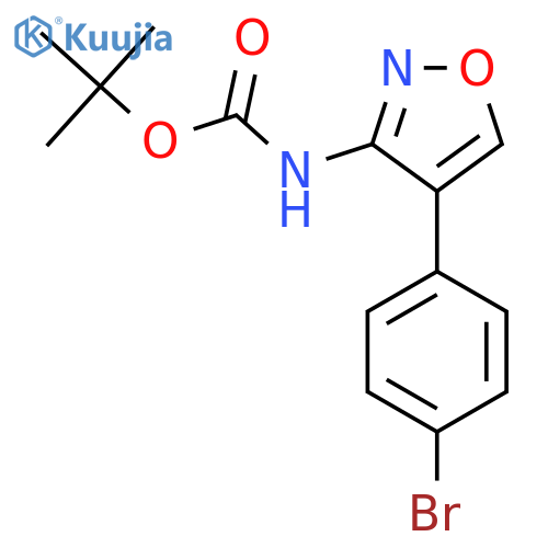 tert-butyl N-4-(4-bromophenyl)-1,2-oxazol-3-ylcarbamate structure