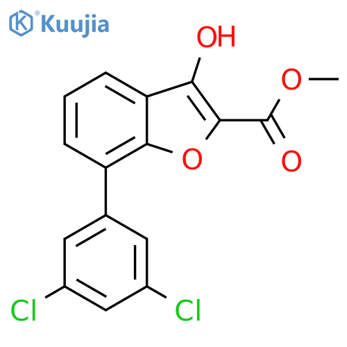 methyl 7-(3,5-dichlorophenyl)-3-hydroxy-benzofuran-2-carboxylate structure