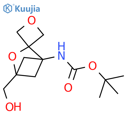 tert-butyl N-[4-(hydroxymethyl)-3-oxaspiro[bicyclo[2.1.1]hexane-2,3'-oxetane]-1-yl]carbamate structure