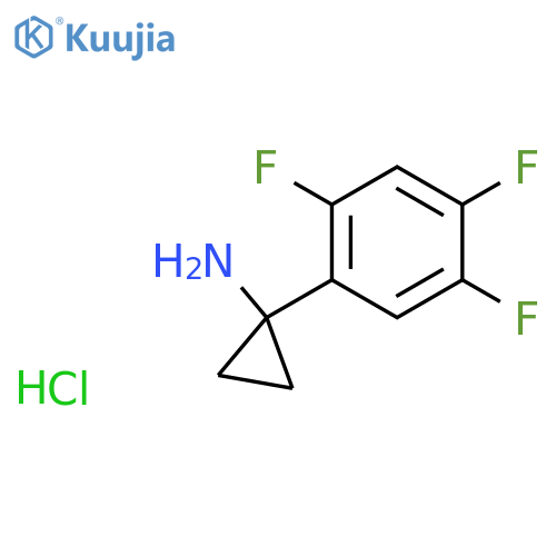 1-(2,4,5-trifluorophenyl)cyclopropan-1-amine hydrochloride structure