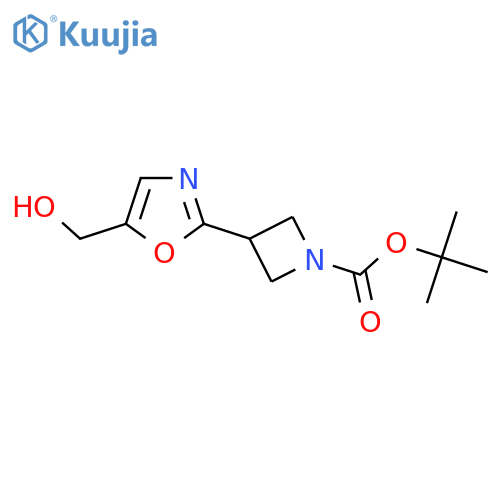 Tert-butyl 3-[5-(hydroxymethyl)-1,3-oxazol-2-yl]azetidine-1-carboxylate structure