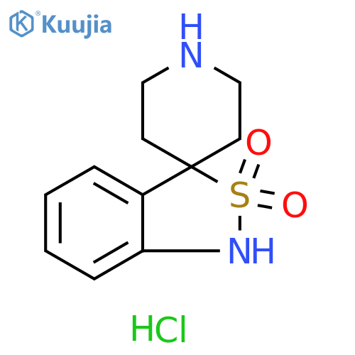 Spiro[2,1-benzisothiazole-3(1H),4'-piperidine], 2,2-dioxide, hydrochloride (1:1) structure