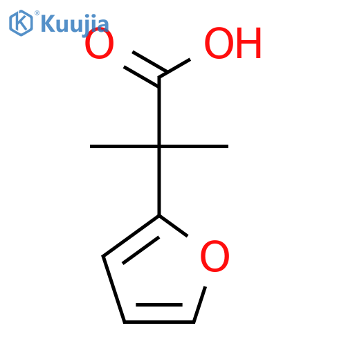 2-(furan-2-yl)-2-methylpropanoic acid structure
