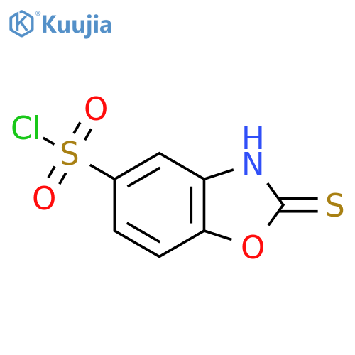 2-Thioxo-2,3-dihydrobenzo[d]oxazole-5-sulfonyl chloride structure