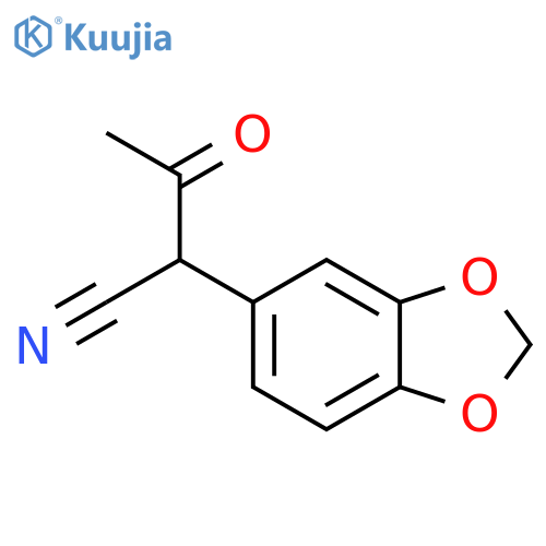 2-(Benzo[d][1,3]dioxol-5-yl)-3-oxobutanenitrile structure