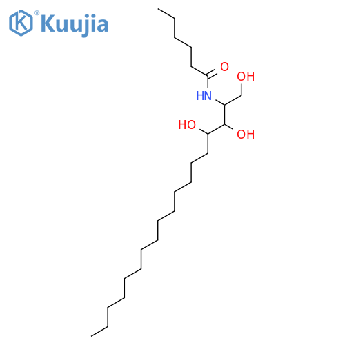 Hexanamide,N-[(1S,2S,3R)-2,3-dihydroxy-1-(hydroxymethyl)heptadecyl]- structure