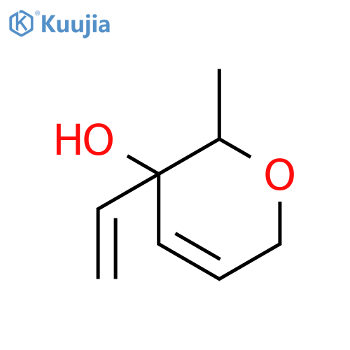 2H-Pyran-3-ol, 3-ethenyl-3,6-dihydro-2-methyl-, (2S,3S)- structure