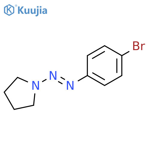 1-[(1E)-2-(4-bromophenyl)diazen-1-yl]pyrrolidine structure