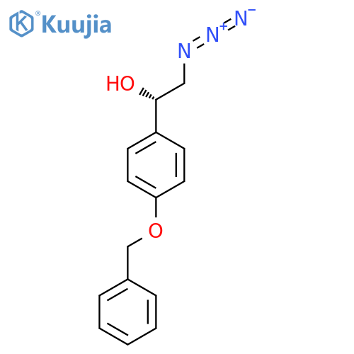 (1S)-2-azido-1-4-(benzyloxy)phenylethan-1-ol structure