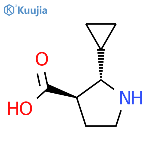 rac-(2R,3S)-2-cyclopropylpyrrolidine-3-carboxylic acid structure