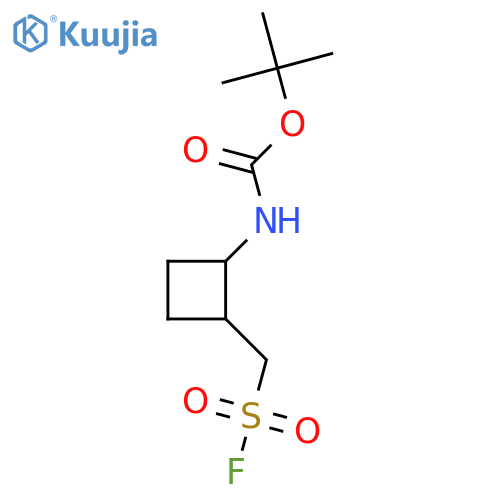 tert-butyl N-{2-(fluorosulfonyl)methylcyclobutyl}carbamate structure