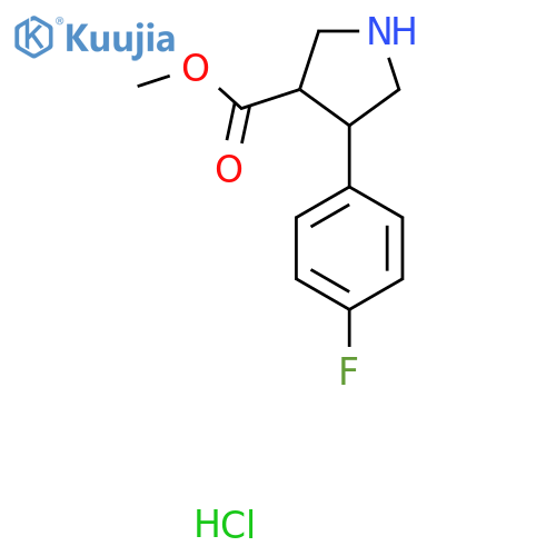 Methyl 4-(4-fluorophenyl)pyrrolidine-3-carboxylate hydrochloride structure