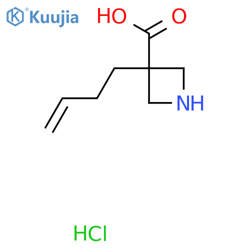 3-(but-3-en-1-yl)azetidine-3-carboxylic acid hydrochloride structure