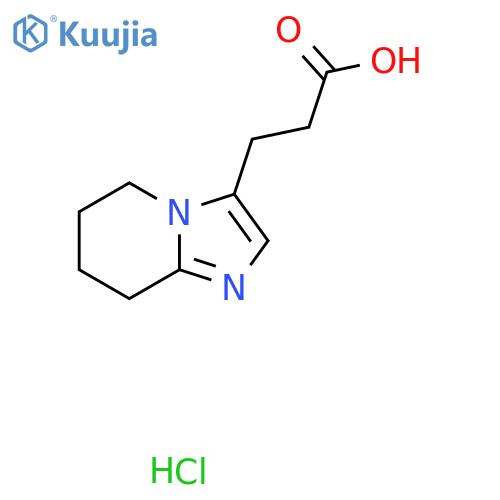 3-{5H,6H,7H,8H-imidazo1,2-apyridin-3-yl}propanoic acid hydrochloride structure
