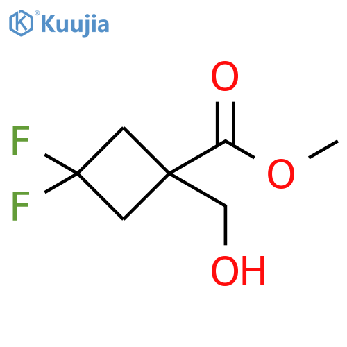 methyl 3,3-difluoro-1-(hydroxymethyl)cyclobutane-1-carboxylate structure