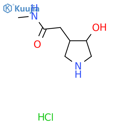 2-(4-hydroxypyrrolidin-3-yl)-N-methylacetamide hydrochloride structure