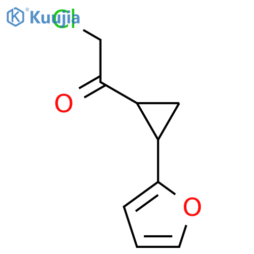 2-chloro-1-2-(furan-2-yl)cyclopropylethan-1-one structure