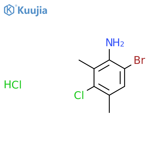 6-Bromo-3-chloro-2,4-dimethylaniline hydrochloride structure