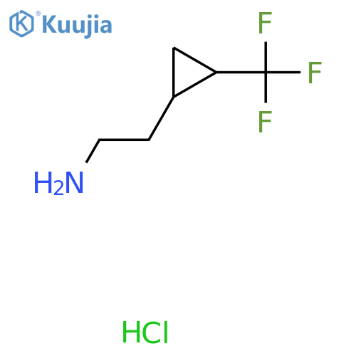 2-2-(trifluoromethyl)cyclopropylethan-1-amine hydrochloride structure