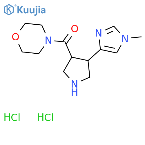 4-4-(1-methyl-1H-imidazol-4-yl)pyrrolidine-3-carbonylmorpholine dihydrochloride structure
