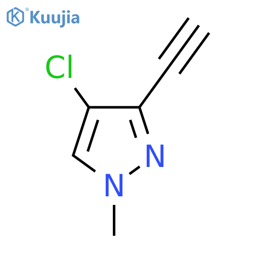 4-Chloro-3-ethynyl-1-methylpyrazole structure