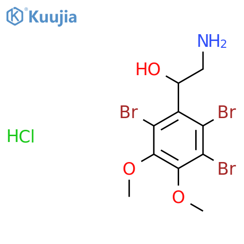 2-Amino-1-(2,3,6-tribromo-4,5-dimethoxyphenyl)ethanol;hydrochloride structure