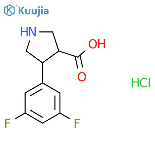 4-(3,5-Difluorophenyl)pyrrolidine-3-carboxylic acid hydrochloride structure