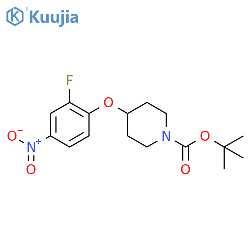 tert-Butyl 4-(2-fluoro-4-nitrophenoxy)-piperidine-1-carboxylate structure