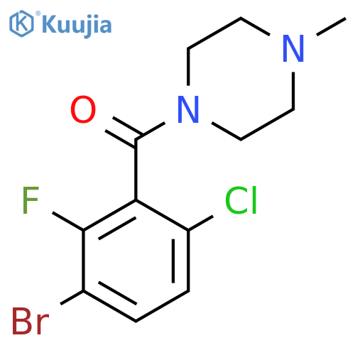 (3-Bromo-6-chloro-2-fluorophenyl)(4-methylpiperazin-1-YL)methanone structure