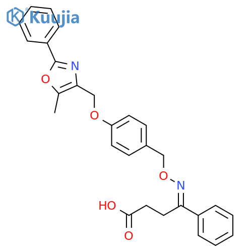 Benzenebutanoic acid, g-[[[4-[(5-methyl-2-phenyl-4-oxazolyl)methoxy]phenyl]methoxy]imino]-,(gE)- structure
