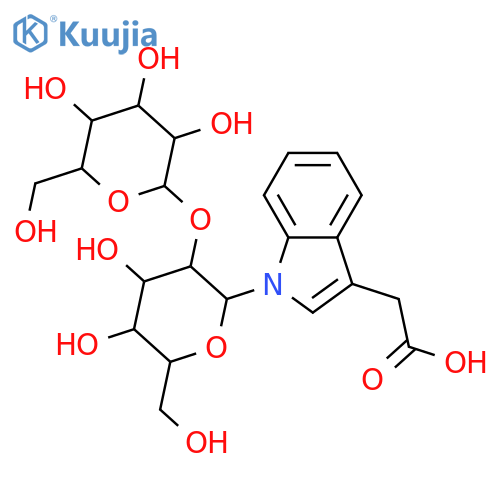 1H-Indole-3-acetic acid; N-[β-D-Glucopyranosyl-(1→2)-β-D-glucopyranosyl] structure