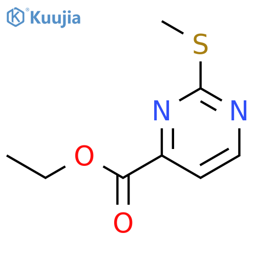 Ethyl 2-(methylthio)pyrimidine-4-carboxylate structure