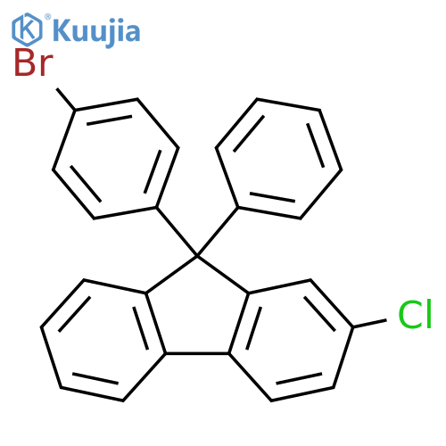 9H-Fluorene, 9-(4-bromophenyl)-2-chloro-9-phenyl- structure
