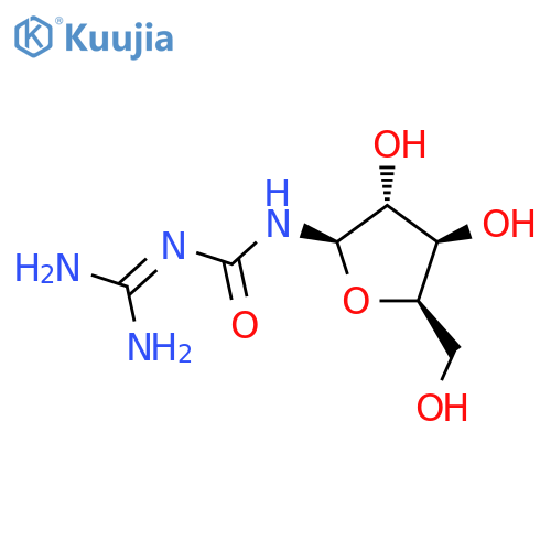 (b)-1-D-Ribofuranosyl-3-guanylurea structure