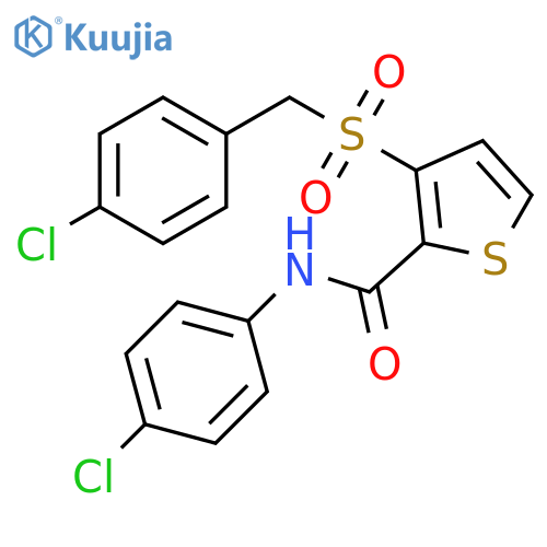 3-[(4-CHLOROBENZYL)SULFONYL]-N-(4-CHLOROPHENYL)-2-THIOPHENECARBOXAMIDE structure