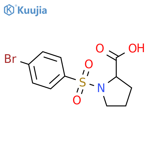 1-(4-bromobenzenesulfonyl)pyrrolidine-2-carboxylic acid structure
