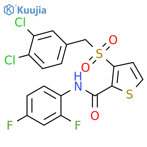 3-[(3,4-DICHLOROBENZYL)SULFONYL]-N-(2,4-DIFLUOROPHENYL)-2-THIOPHENECARBOXAMIDE structure