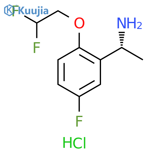(R)-1-(2-(2,2-Difluoroethoxy)-5-fluorophenyl)ethan-1-amine hydrochloride structure