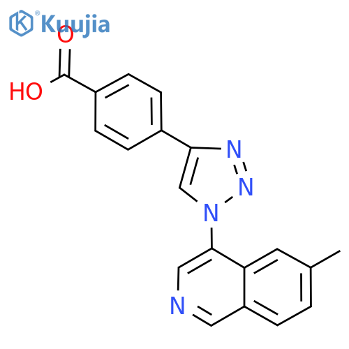 Benzoic acid, 4-​[1-​(6-​methyl-​4-​isoquinolinyl)​-​1H-​1,​2,​3-​triazol-​4-​yl]​- structure