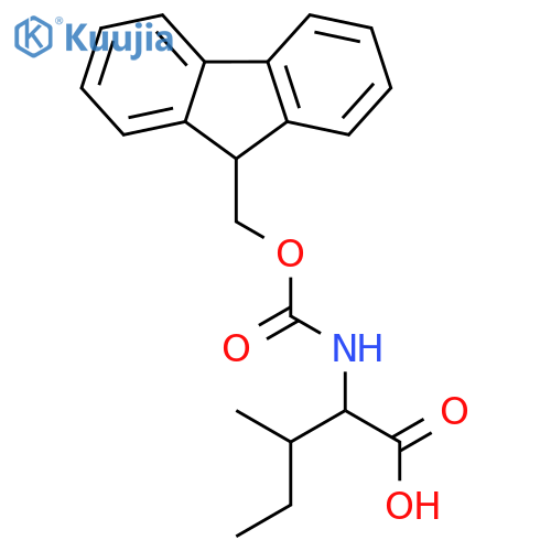 (2S,3R)-2-(9H-fluoren-9-ylmethoxycarbonylamino)-3-methyl-pentanoic acid structure