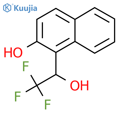 1-(2,2,2-trifluoro-1-hydroxyethyl)naphthalen-2-ol structure
